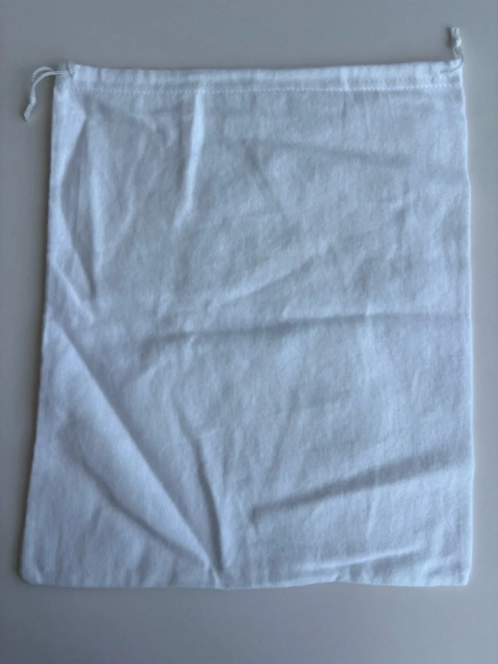 Moncler White Logo Drawstring Pouch